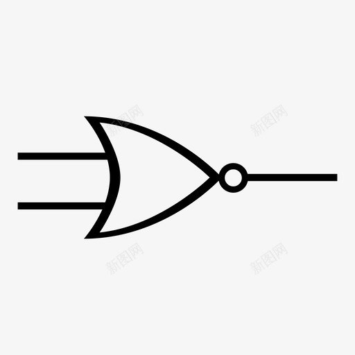 nor门数字数字图标svg_新图网 https://ixintu.com nor门 not wire 数字 数字设计 逻辑 逻辑门