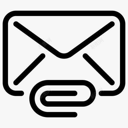 信封办公用品信息图标svg_新图网 https://ixintu.com 信封 信息 办公用品 回形针 添加 电子邮件 电子邮件行图标 通信 邮件 附件