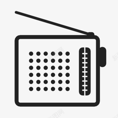 收音机音箱电子图标图标