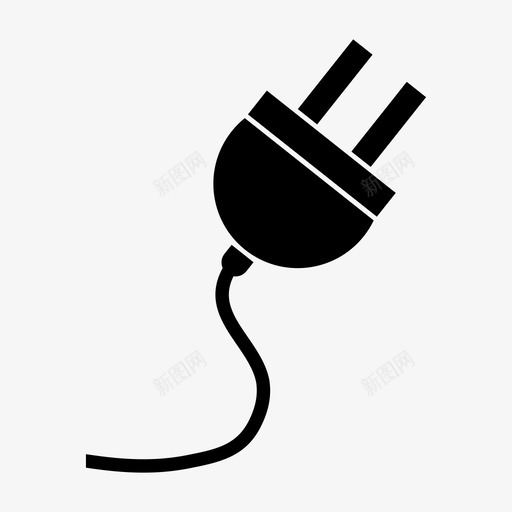 插头电电工图标svg_新图网 https://ixintu.com 插头 电 电器 电工 电流 电源 电荷