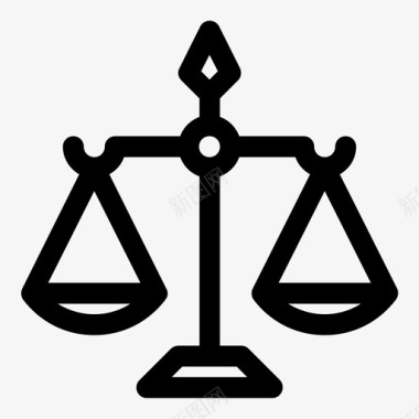 正义尺度权衡差异法律图标图标