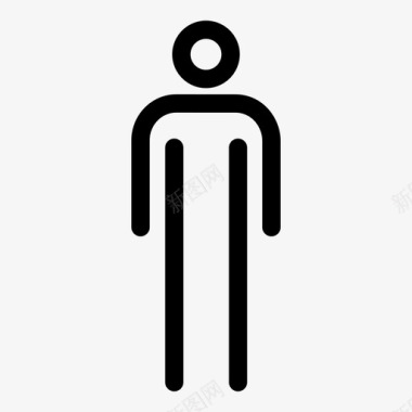 男人身材性别图标图标