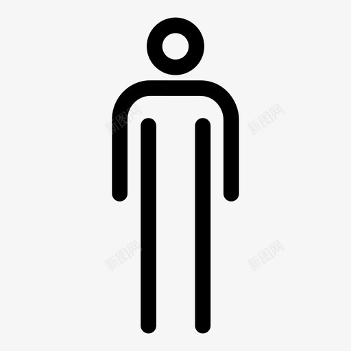 男人身材性别图标svg_新图网 https://ixintu.com 人 单身 性别 用户 男人 身材