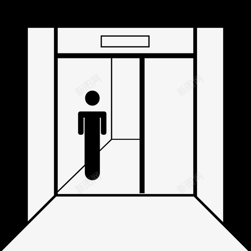 电梯下降提升图标svg_新图网 https://ixintu.com 上升 下降 提升 残疾人集合 电梯
