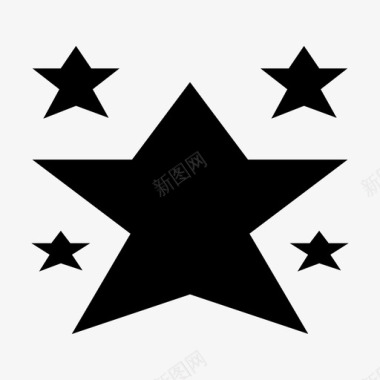 星星星星集合星星徽章图标图标