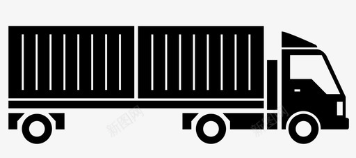 长卡车驾驶运输方式图标图标