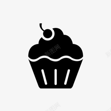 纸杯蛋糕甜点糖图标图标