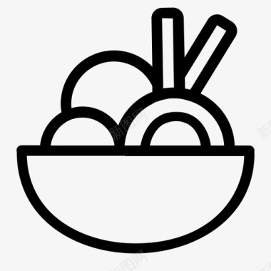 食品面条碗水果图标图标