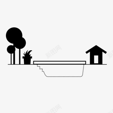 游泳池游泳池施工游泳池休息图标图标