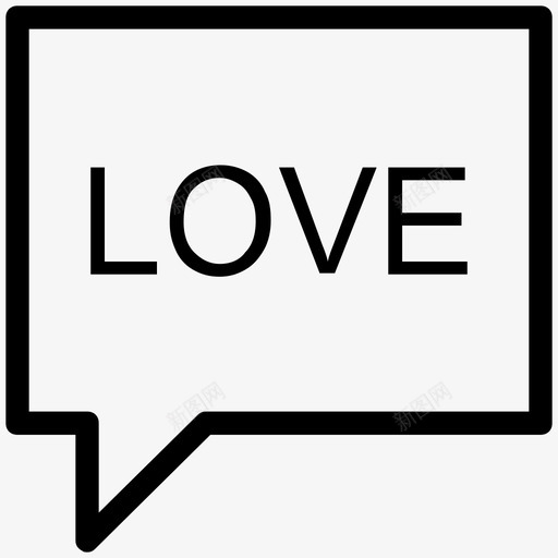 爱情聊天爱情和浪漫线图标svg_新图网 https://ixintu.com 爱情和浪漫矢量线图标 爱情聊天