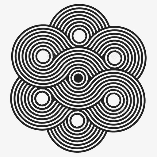 几何漩涡六个圆图标svg_新图网 https://ixintu.com 互联 六个圆 几何形式 几何设计 形状 流动 漩涡 视错觉