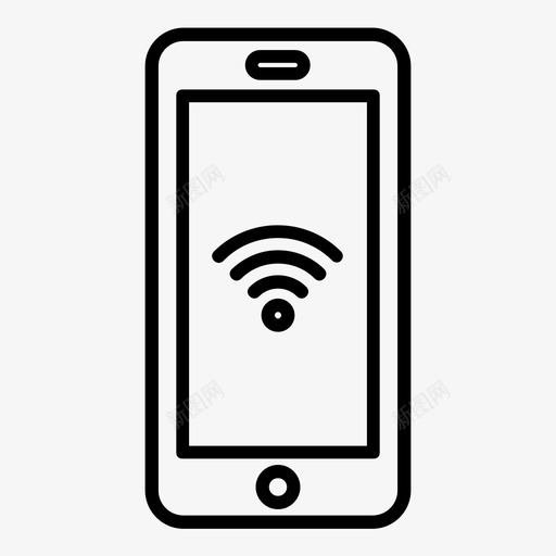 wifi免费接入无线互联网图标svg_新图网 https://ixintu.com ui ux wifi 免费接入 多用户 屏幕 无线互联网 智能手机 移动互联网 网络 超赞的轮廓图标