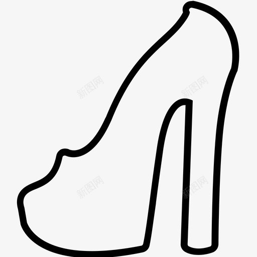高跟鞋凉鞋模特图标svg_新图网 https://ixintu.com 凉鞋 女 时尚 模特 随机符号 高跟鞋