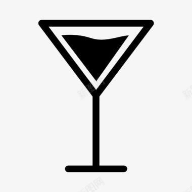 满杯马提尼酒图标图标