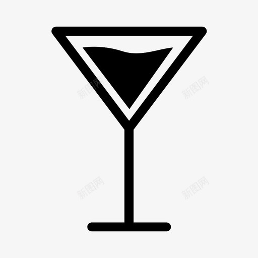 满杯马提尼酒图标svg_新图网 https://ixintu.com 满杯马提尼酒