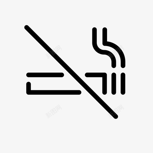 禁止吸烟吸烟尼古丁图标svg_新图网 https://ixintu.com 不吸烟 交通工具 吸烟 尼古丁 毒品 禁止吸烟