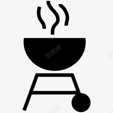 烤架烹饪火图标图标