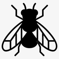 嗡嗡声苍蝇昆虫毛图标高清图片
