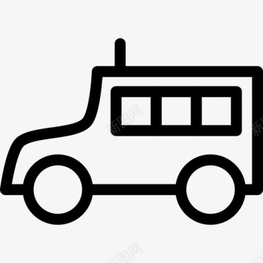 面包车小客车公共交通工具图标图标