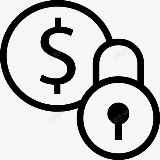 锁钱保险箱储蓄图标svg_新图网 https://ixintu.com 保险箱 储蓄 安全 节省的钱 锁钱
