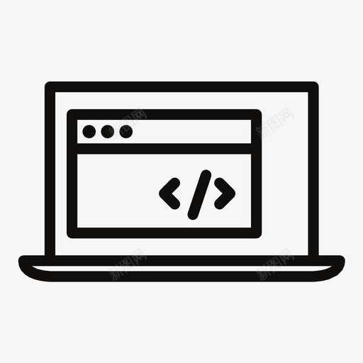 代码编程程序员图标svg_新图网 https://ixintu.com css html 代码 开发人员 构建 程序员 笔记本电脑 编程 计算机代码