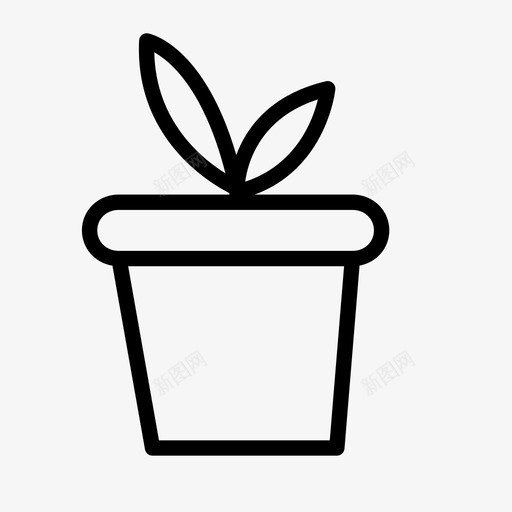 小植物生长生活图标svg_新图网 https://ixintu.com 发芽 小植物 生活 生长 起子