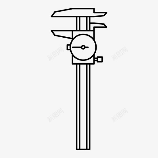 卡尺深度数字图标svg_新图网 https://ixintu.com 卡尺 厚度 工程 数字 测量 深度 长度