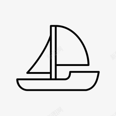 帆船风运动图标图标