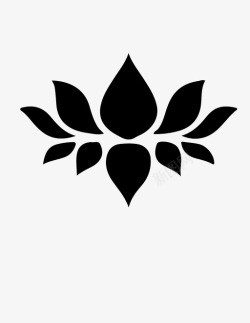 标识莲花莲花花花瓣图标高清图片