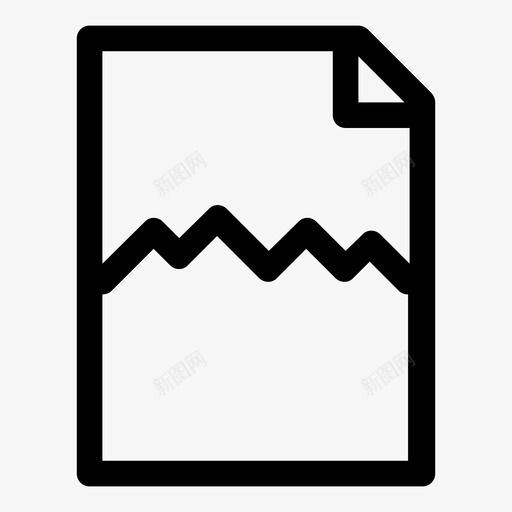 撕碎的纸文件夹文件图标svg_新图网 https://ixintu.com 垃圾桶 折痕 撕碎 撕碎的纸 文件 文件夹 简单的卷曲图标 纸板