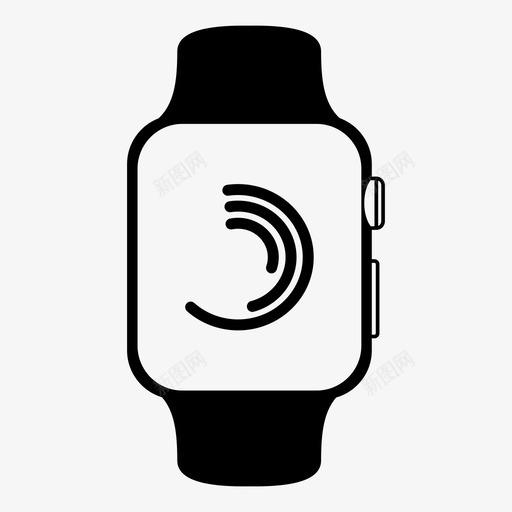 智能手表苹果手表时间图标svg_新图网 https://ixintu.com 全球定位系统 技术 时钟 时间 智能 智能手表 苹果手表 计算机