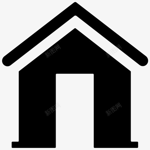 房子结构棚屋图标svg_新图网 https://ixintu.com 地基 家 小屋 建筑 建筑物实体图标 房子 棚屋 结构