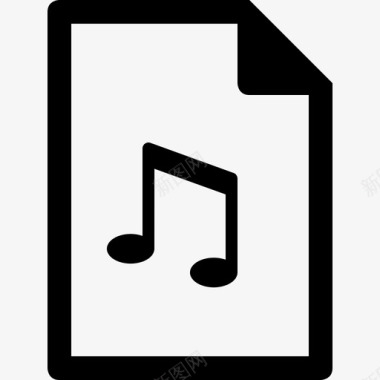 音乐文件纸张页面图标图标