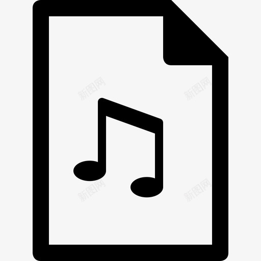音乐文件纸张页面图标svg_新图网 https://ixintu.com mp3 mp4 文件和文件夹 文档 格式 纸张 音乐剪辑 音乐文件 页面