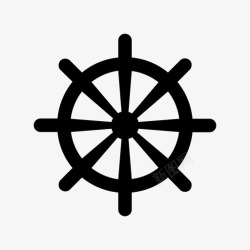 航海设备舵手方向盘舵柄图标高清图片