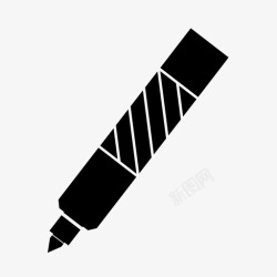 条纹钢笔钢笔书写工具书写器图标高清图片
