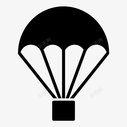 降落伞补给跳伞图标svg_新图网 https://ixintu.com 包裹 坠落 救援 着陆 补给 跳伞 降落伞