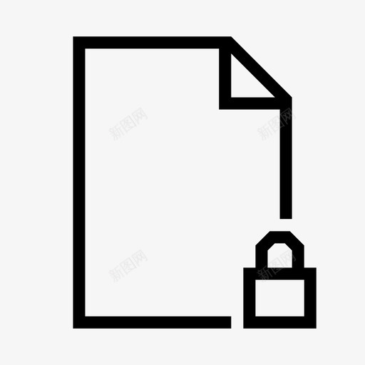 锁定文件安全受保护图标svg_新图网 https://ixintu.com 受保护 安全 密码 数据 文本 文档 私人 纸张 角度文件文件夹 锁定文件