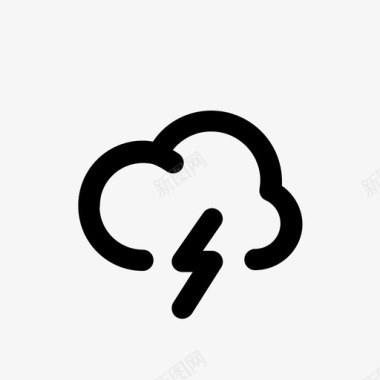 闪电气候云图标图标