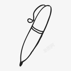 手绘钢笔签名图像钢笔作家素描图标高清图片
