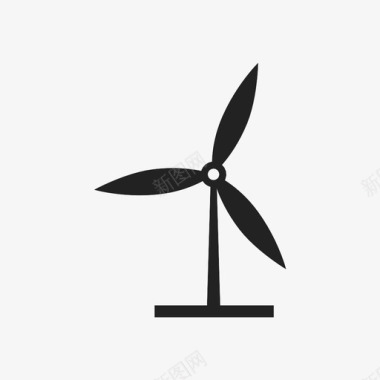 风力发电自然绿色能源图标图标