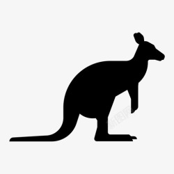 哺乳袋袋鼠动物澳大利亚图标高清图片