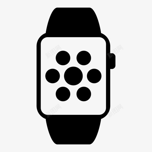 applewatch智能手表技术图标svg_新图网 https://ixintu.com applewatch iwatch 可穿戴 技术 智能手表 穿戴 计时 计时器