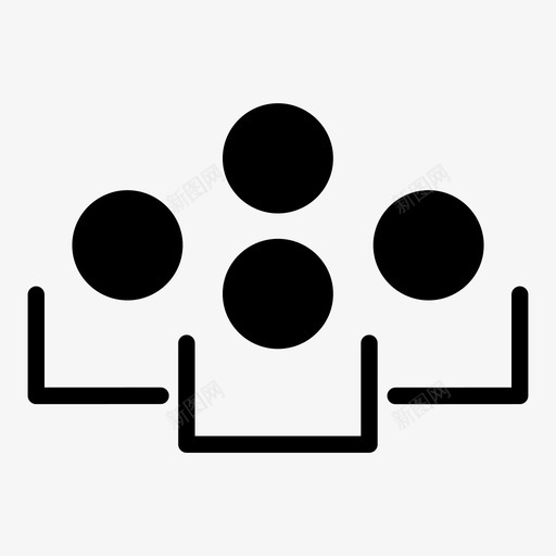 社区用户员工图标svg_新图网 https://ixintu.com 个人 人 公众 员工 在线社区 用户 社交媒体 社区 网络 链接