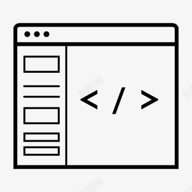 网站线框web界面图标图标