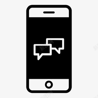智能手机iphone短信图标图标
