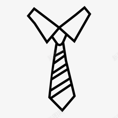 领带条纹办公室图标图标