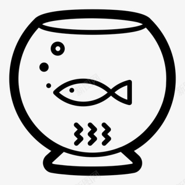 鱼缸水小鱼图标图标
