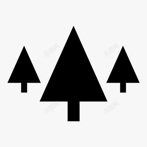 森林荒野徒步旅行图标svg_新图网 https://ixintu.com 徒步旅行 徒步旅行和露营 户外 树木 树林 森林 自然 荒野 露营