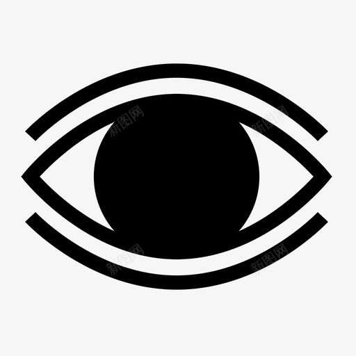 眼睛光学知觉图标svg_新图网 https://ixintu.com 光学 疲劳 眼睛 知觉 视觉